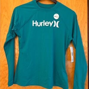 Hurley Turquoise Rashguard Shirt